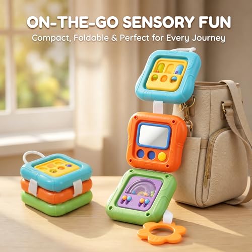 SOCBTNSO Montessori Busy Board Travel Toy for Toddlers