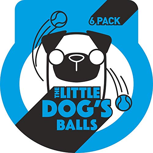 The Little Dog’s Balls Small Dog Tennis Balls 6-Pack Blue Floats in Water - color: Blue, size: 6 Small Tennis Balls