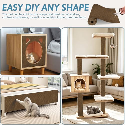 Cat Scratch Furniture Protector (Brown, 78.7" x 15.8") - color: Brown, size: 78.7" x 15.8"