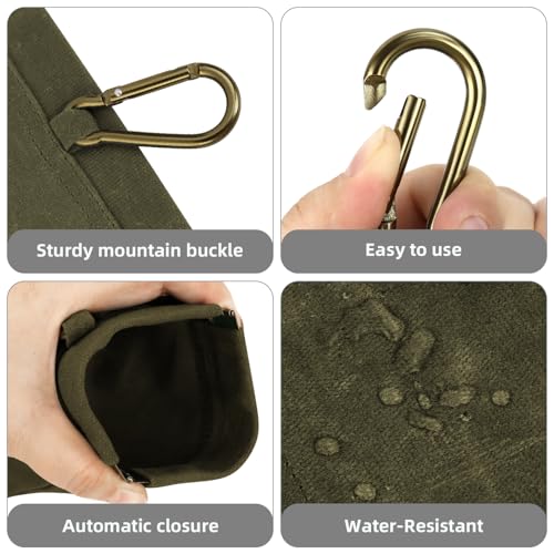1 Pcs Pocket Pet Training Pouch,Dog Treat Pouch (Olive drab) - color: Olive drab