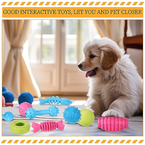 Jenaai 50 Pack Teething Toys for Puppies, Soft Chew Dog Set Small Dogs