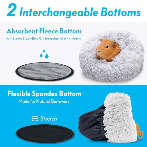 Paw Inspired Furr-O Burrowing Pet Bed Enrichment,Removable Base, Light Gray - color: Light Gray