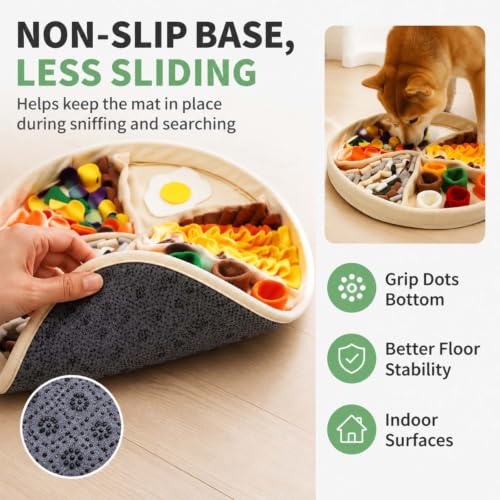 GROZY Snuffle Mat for Dogs & Cats, Interactive Foraging Slow Feeder Mat