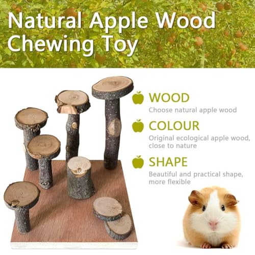 Wooden Hamster Platform Climb Toy Cage Accessories for Gerbil Dwarf Hamster - size: Medium