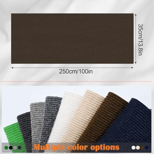 Cat Scratch Furniture Protector - 100" x 13.8" Trimmable Self-Adhesive Cats Claws Scratch Pads, DIY Cat Climbing Couch Protector for Scratch Post Cat Tree Replacement Indoor (Brown) - color: Brown, size: 13.8" x 100"