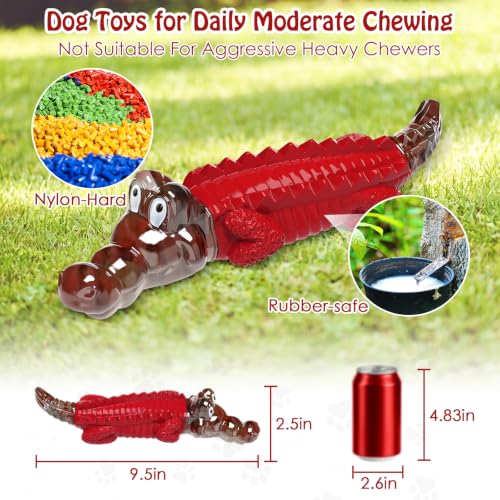 Jeefome Dog Toys for Aggressive Chewers - color: Red