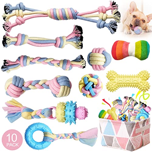 Puppy Chew Toys - Interactive Teething Dog Rope Toy & Balls for Small Dogs - style: A