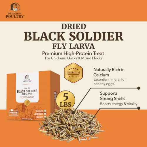 5Lb Black Soldier Fly Larvae for Birds, 20Lbs Total, 4-Pack - size: 20lb, style: Soldier Fly Larvae