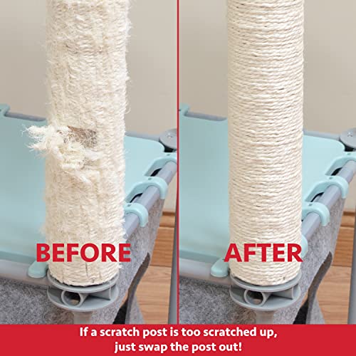 Kitty City Cat Furniture Accessories Cat Scratching Post Replacement and Only Compatible with Kitty City Playsets (Pack of 2) - color: E) 3-Pack Scratching Posts, size: 13.875 H x 2.625 W x 2.625 D (Pack of 2)