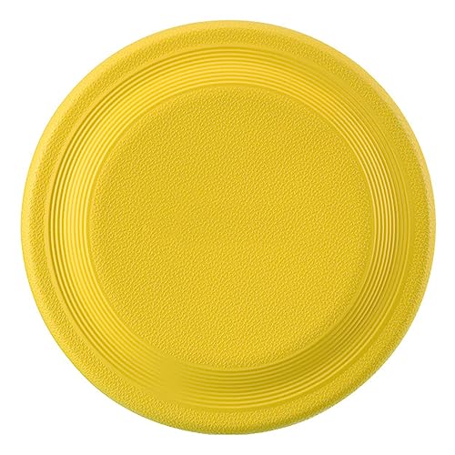 XIGOU Dog Flying Disc - Durable Rubber Flying Disc Dog Toy - 9.25" Indestructible Rubber Dog Flying Discs Flyer Dog Toys - Puncture Resistant & Bite Resistant Extremely - for Medium Large Dogs - color: Yellow