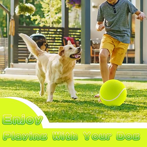 Banfeng Dog Tennis Ball, 9.5" Giant Sport Gift Toy Herding Ball for Dogs - color: Yellow