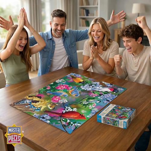 MasterPieces 1000 Piece Jigsaw Puzzle for Adults, Family, Or Youth - Songbird Collage - 19.25"x26.75" - style: Songbird Collage
