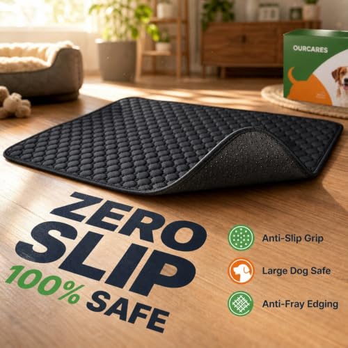 Washable Pee Pads for Dogs, Leak-Proof Reusable, Giant XXL 59x35 - color: Black, size: 59"X35"