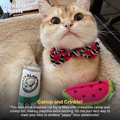 Huxley & Kent Plush Crinkle Catnip Cat Toy, Kitty Klaw Licks & Lime - style: Kitty Klaw Licks & Lime