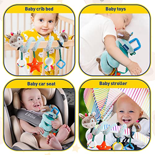 GKDOMS Baby Car Seat Toys Spiral Hanging Stroller Activity Toy for 0+Months - style: Donkey