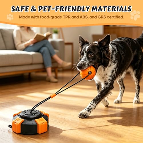 Interactive Dog Toys Tug of War Toys for Aggressive Chewer - color: Orange