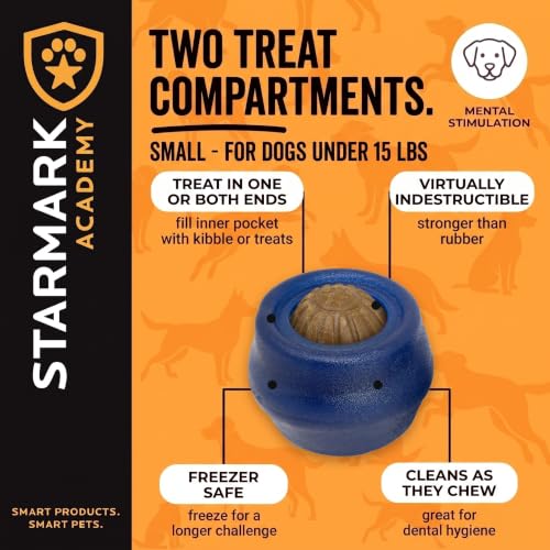 Starmark Everlasting Treat Ball Chew Toy Small For Dogs under 15 pounds - size: Small