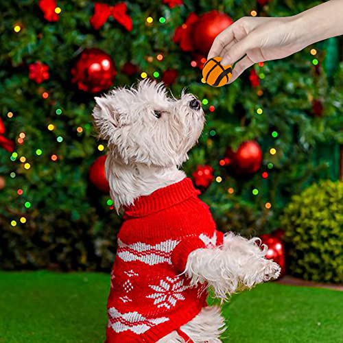 X-Small Dog Tennis Balls Dog Toys Ball 1.5" Pack of 12, Fit Ball Launchers - color: Basketball and Football