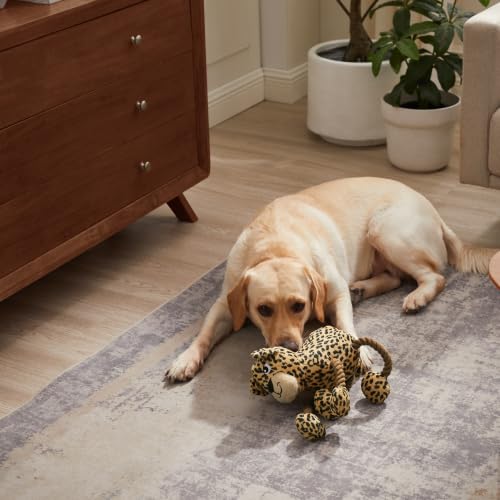 Outward Hound Tuggy Buddyz Leopard Squeaky Rope Dog Toy - color: Brown