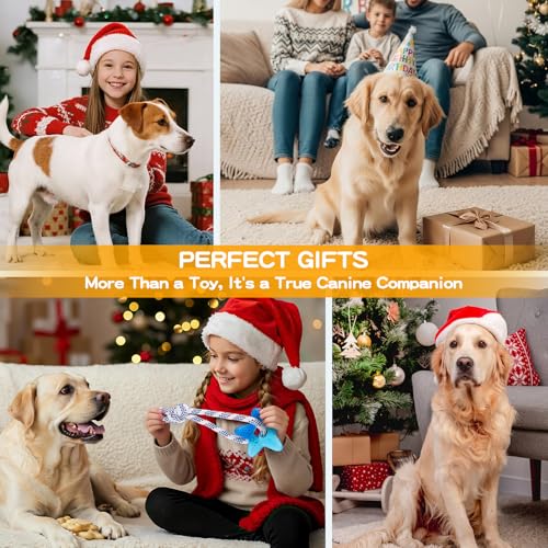 Dog Chew Toys for Aggressive Chewers, Multiple Textures & Rope, ndestructible Tough Durable Interactive Dog Toys, Puppy Chew Toys for Teething， Blue Five-Pointed Star - style: Star Shape