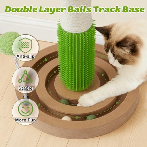 25.79" Cat Scratching Post Tower for Kittens, Sisal Small Cat Scratch Post - size: 25.79 Inch Tall