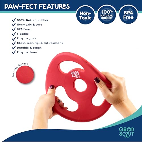 Scout Tugg Frisbee - Dog Toy for Tugging, Chewing & Fetch - Aggressive Chew Toy for Medium & Large Dogs - style: Tugg Frisbee