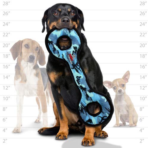 TUFFY® 2 Pack Ultimate TugOWar Ultra Durable Plush Dog Toy - color: 2PK Blue Camo TugOWar