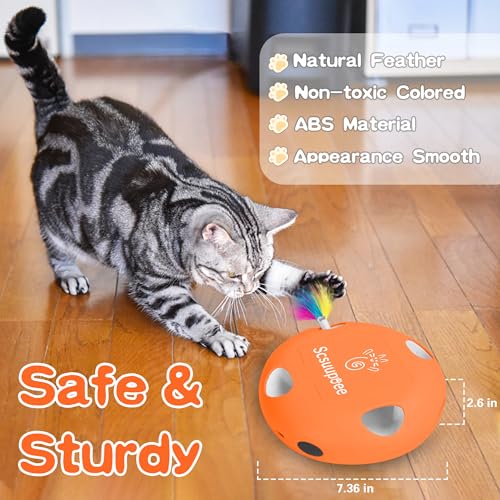 Cat Toys, Rechargeable Interactive Cat Toy, Orange - color: Orange