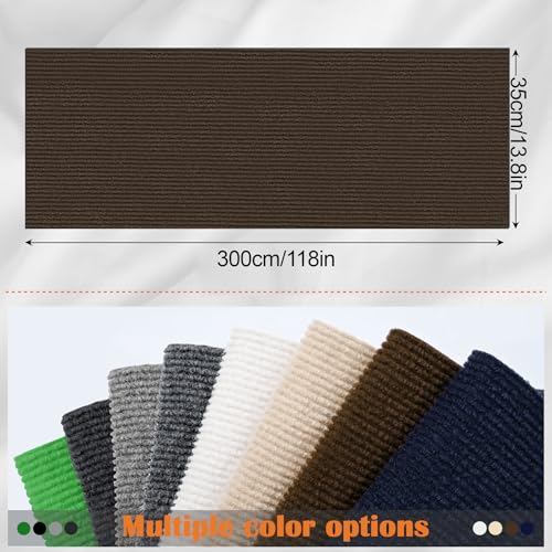 Cat Scratch Furniture Protector - 118" x 13.8" Trimmable Self-Adhesive Cats Claws Scratch Pads, DIY Cat Climbing Couch Protector for Scratch Post Cat Tree Replacement Indoor (Brown) - color: Brown, size: 13.8" x 118"