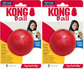 KONG Ball with Hole - Durable Dog Fetch Toy for Training, Interactive Playtime & More - Classic Natural Rubber Ball - Red - for Large/Medium Dogs (Pack of 2) - size: Medium/Large (Pack of 2)