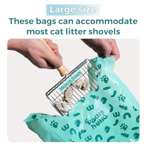 Cat Litter Disposal Bags and Dog Poop Bags with Handle,Cornstarch Based Extra Thick and Guaranteed Leak Proof Poop bags for Kitty and Doggy(360 Count 1.1 Gallon,Lavender Scent) - size: 360 Count (Pack of 1), style: Lavender