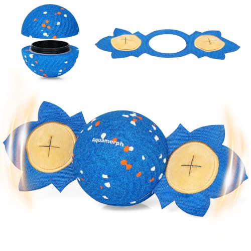 Interactive Vibrating Dog Ball Toy with Squeaky Wings for Medium Large Dogs - color: Blue