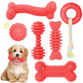 Puppy Toys, 6 Pack Dog Chew Toys, Teething Toys for Small Dogs, Red - color: Red, size: Small（6Pack）