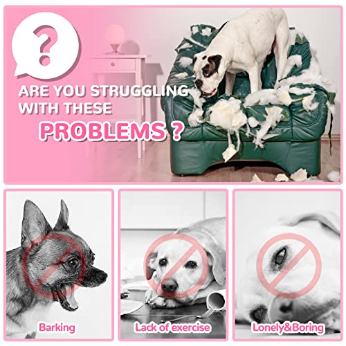 Dog Toys for Aggressive Chewers Large Breed, Fun to Chew (Pink) - color: Pink