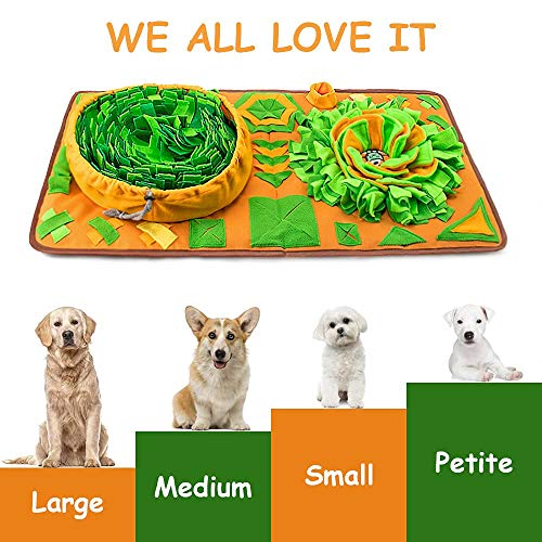 AWOOF Large Dog Snuffle Mat, Interactive Feeding Mat, 34.6 in x 19.6 in, Squeaker and Crinkle Paper, Non-Slip, Easy to Clean - color: C