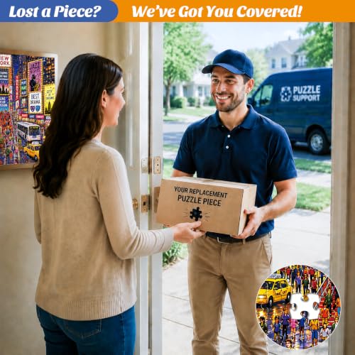 500 Piece Puzzles for Adults,New York City Times Square Jigsaw Puzzles - color: Times Square