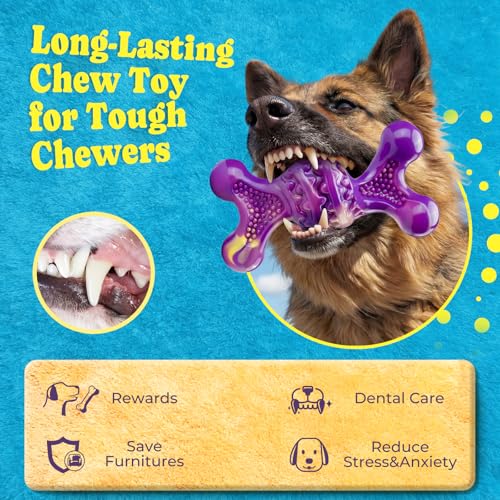 Kseroo 2 Pack Indestructible Dog Toys for Aggressive Chewers 30-120 lbs