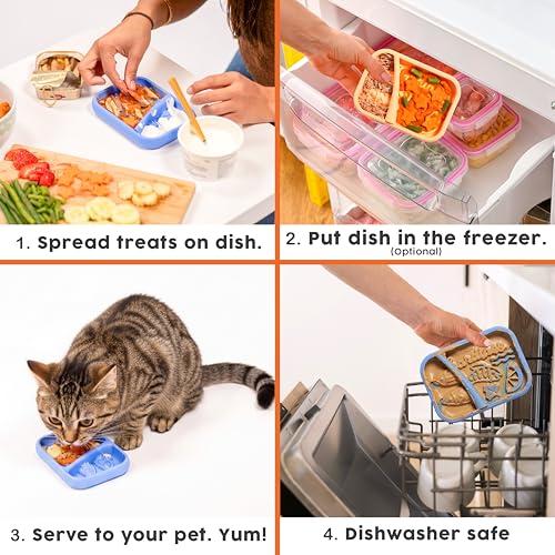 Sardina - Silicone Lick Mat + Slow Feeder for Cats & Small Dogs (Melon) - color: Melon