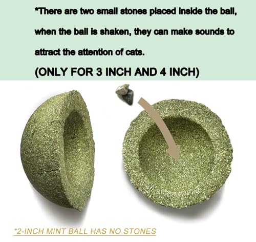 Catnip Balls for Cats - 4 inches Diameter Catnip Ball, Interactive Cat Toy for Indoor Cats, Cat Nip Licking Balls - size: 4 inch