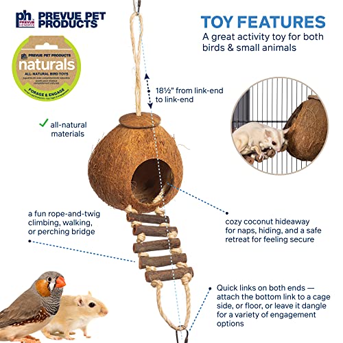 Prevue Pet Products Naturals Coco Hideaway with Ladder - style: Double Coconut with Ladder