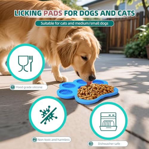 Lick Pad for Dogs Non-Slip Strong Suction Cup Fixed Soothing Toys Pet Grooming Bath Soothing Toys Anti-Anxiety Distraction Reusable Reusable Treats Can be Applied Pet Stress Relief Toys Easy to Clean - color: Yellow