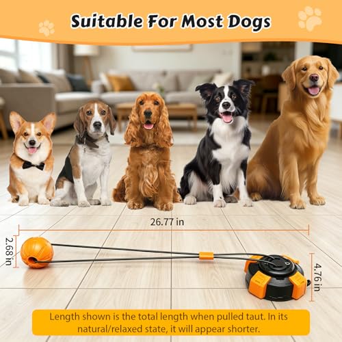 Interactive Dog Toys Tug of War Toys for Aggressive Chewer - color: Orange