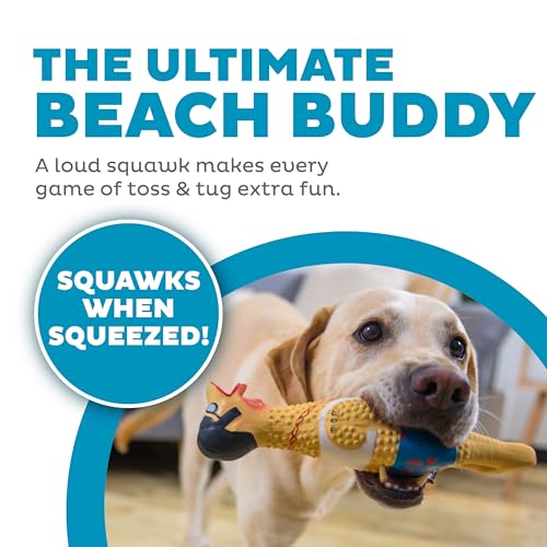 Outward Hound Squawkers Squeaky Latex Dog Toy, Earl, 11.4" - color: Tan, size: Large