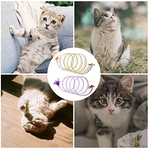 2pcs, Folded Cat Tunnel Spring, 10in Large Portable Cat Toy Spiral Tunnel