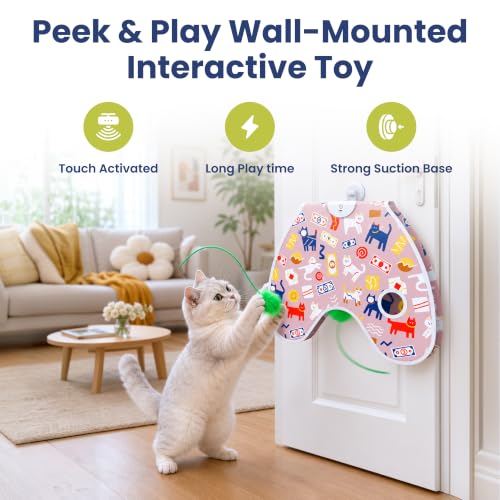 PAWSPIK Peek & Play Wall-Mounted Interactive Electronic Cat Toy