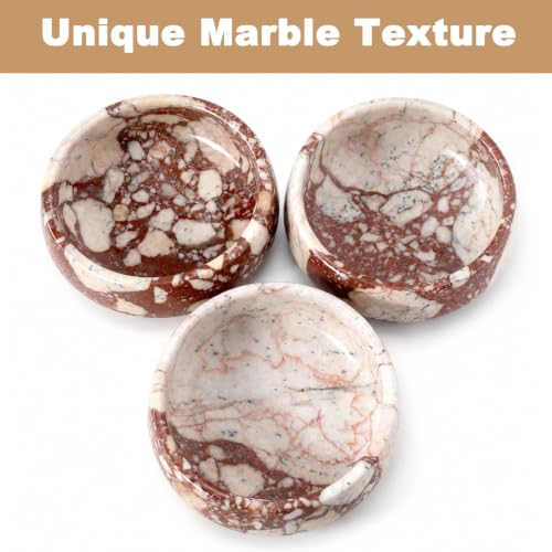 Karibiber Calacatta Marble Dog Bowl, Weighted Dog Food Bowl, Non-Slip Large Heavy Water Bowls, Stone Food and Water Dish for Medium Dogs, Holds 4 Cups(5lbs) - color: Calacatta Small