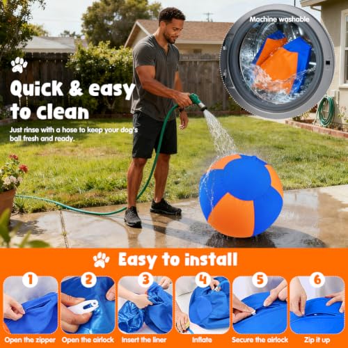18" Herding Ball for Dogs,Large Dog Ball Toy for Australian/German Shepherd