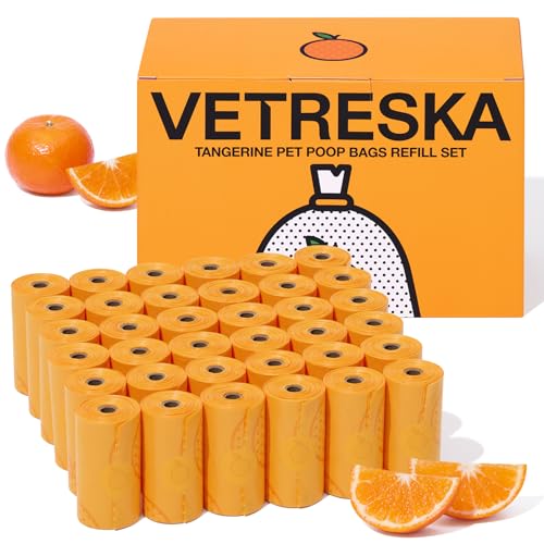 VETRESKA Citrus Scented Dog Poop Bags, 540 Counts, Leak Proof - color: Citrus, size: 1 Count (Pack of 540)