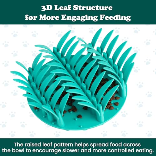 PEGGY11 Grass-Shaped Silicone Slow Feeder Insert for Dog Bowl - size: 6.38'' x 6.38''