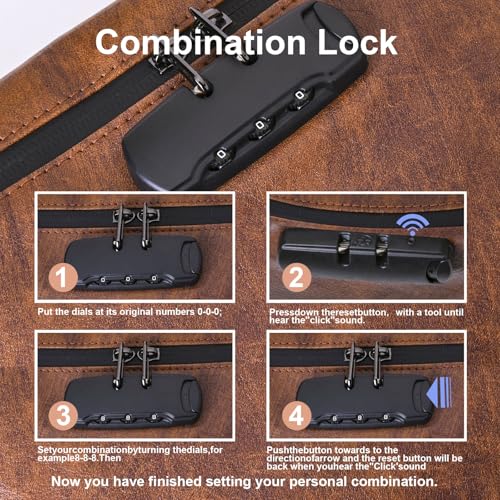 Smell Proof Bags,Odor Proof Bag/Combination Lock,Smell Odor Case Container - color: Brown